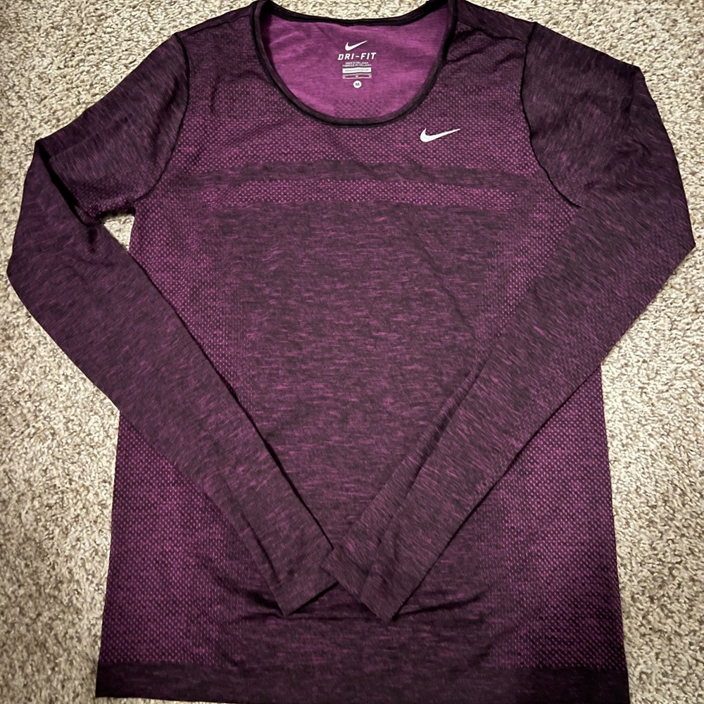 Nike dri fit purple long sleeve